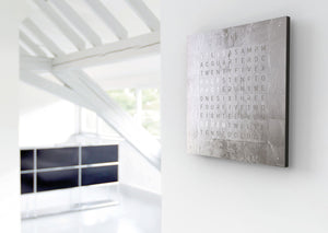 Qlocktwo Earth 45 Creators Edition Platinum - The Independent Collective