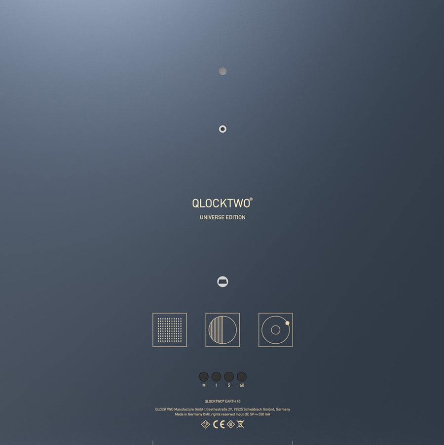 Qlocktwo EARTH 45 UNIVERSE EDITION MOONGOLD - The Independent CollectiveQlocktwo EARTH 45 UNIVERSE EDITION MOONGOLD