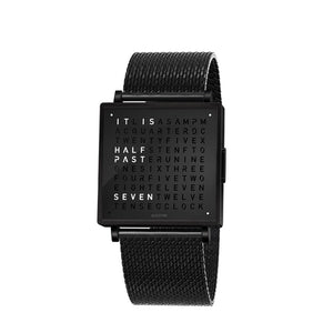 Qlocktwo Watch : Deep Black 35mm - The Independent CollectiveQlocktwo Watch : Time In Words for your wrist. - The Independent Collective Watches