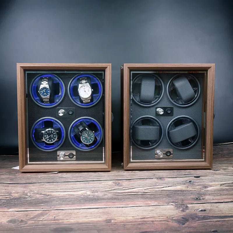 The Walnut Four Watch Winder - The Independent Collective
