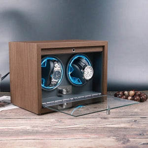 The Walnut Two Watch Winder - The Independent Collective PWW900B