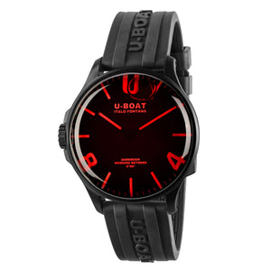 Uboat Darkmoon 44mm Black PVD Red - The Independent Collective 8466/b